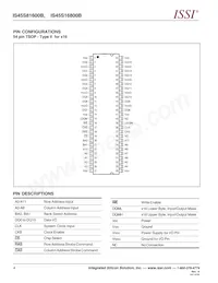 IS45S16800B-7TLA1-TR Datenblatt Seite 4