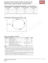 IS61LF12836A-7.5B2I-TR Datasheet Page 11