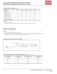 IS61NLF102436B-6.5TQLI Datasheet Page 12