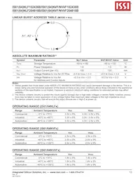 IS61NLF102436B-6.5TQLI Datenblatt Seite 13