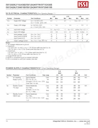 IS61NLF102436B-6.5TQLI Datasheet Page 14