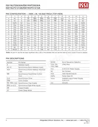 IS61NLF25636A-7.5B2I-TR Datasheet Page 4
