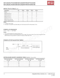 IS61NLP204818B-250B3L Datasheet Pagina 12