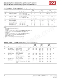 IS61NLP204818B-250B3L Datenblatt Seite 14