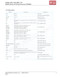 IS61QDB41M36-250M3L Datasheet Page 3