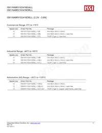 IS61WV102416DALL-10TLI-TR Datasheet Page 15