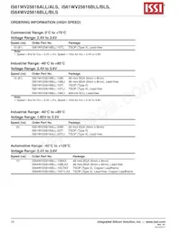 IS61WV25616BLL-10BI-TR Datenblatt Seite 18