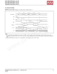 IS61WV25632BLL-10BLI 데이터 시트 페이지 15