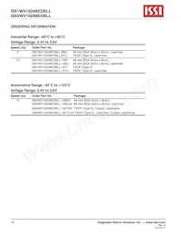 IS64WV10248EDBLL-10BLA3 Datasheet Page 16