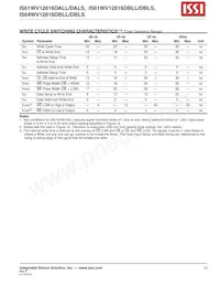 IS64WV12816DBLL-12BLA3 Datasheet Page 13