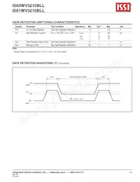 IS64WV3216BLL-15CTLA3 Datasheet Page 13