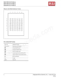 IS64WV51216BLL-10MA3-TR Datasheet Page 2