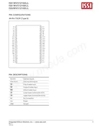 IS64WV51216BLL-10MA3-TR Datasheet Page 3