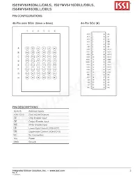 IS64WV6416DBLL-10CTLA3 Datasheet Page 3