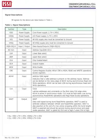 IS66WVC2M16ECLL-7010BLI Datasheet Page 4