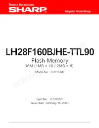 LH28F160BJHE-TTL90 Datasheet Cover