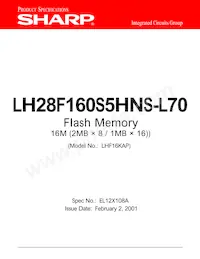 LH28F160S5HNS-L70 Datasheet Cover