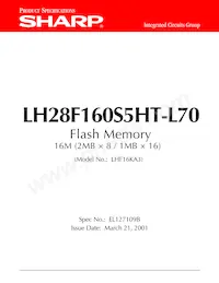 LH28F160S5HT-L70 Datasheet Cover