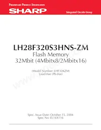 LH28F320S3HNS-ZM Datasheet Cover