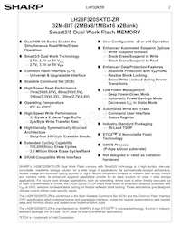 LH28F320SKTD-ZR Datasheet Pagina 5