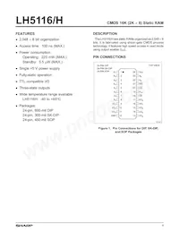 LH5116-10 Datasheet Cover