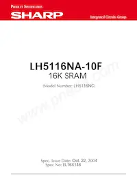 LH5116NA-10F Datasheet Cover