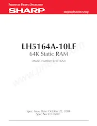 LH5164A-10LF Datasheet Cover