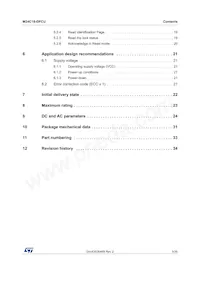 M24C16-DFCU6TP/K數據表 頁面 3