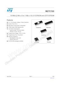 M27C160-50F1 Datasheet Cover