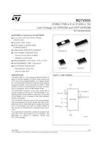 M27V800-100F1 Datasheet Cover
