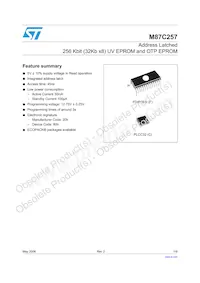 M87C257-90C1 Datasheet Cover