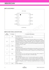 MB85RC04VPNF-G-JNERE1 Datasheet Page 2