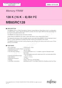MB85RC128PNF-G-JNE1 Datasheet Copertura