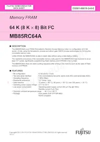 MB85RC64APNF-G-JNE1 Datasheet Cover