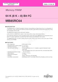 MB85RC64PNF-G-JNERE1 Datasheet Copertura