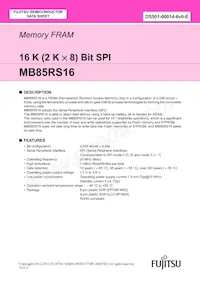 MB85RS16PNF-G-JNERE1 Datasheet Cover