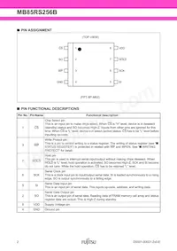 MB85RS256BPNF-G-JNE1 Datasheet Page 2