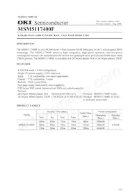 MSM5117400F-60J3-7 Datasheet Page 2