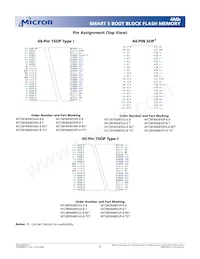 MT28F400B5WP-8 TET TR Datasheet Page 2