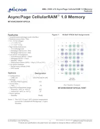 MT45W256KW16PEGA-70 WT TR 데이터 시트 표지