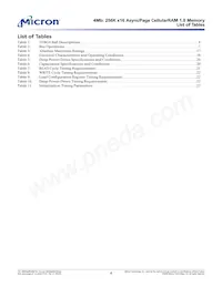 MT45W256KW16PEGA-70 WT TR Datasheet Page 4