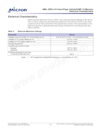 MT45W256KW16PEGA-70 WT TR Datasheet Page 17