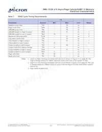 MT45W512KW16PEGA-70 WT TR Datasheet Pagina 21