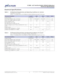 MT48H16M32L2F5-8 TR Datasheet Page 5