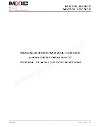 MX25L12855EMI-10G Datasheet Cover
