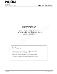 MX25V8035FZUI數據表 封面