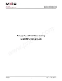 MX30UF4G28AB-TI Datasheet Cover