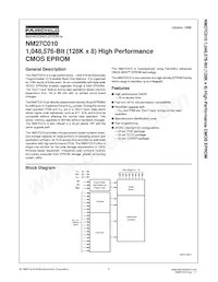 NM27C010V120 Datasheet Cover