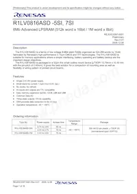 R1LV0816ASD-5SI#B0 Datasheet Page 3