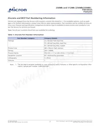 RC28F256P30TFF TR Datasheet Page 2